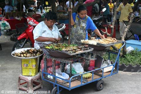 Street vendors at the market