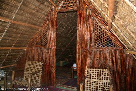 Our room on the second floor....made of coconut palm