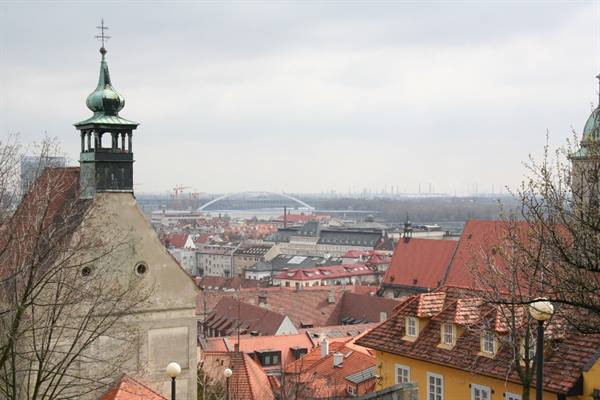 Above the rooftops of Bratislava
