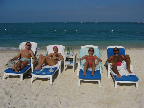on the beach