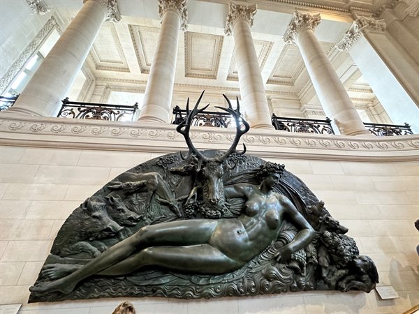 Admiring this majestic sculpture at the Nantes Art Museum.