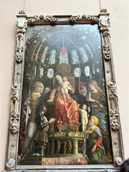 Wonder in front of Mantegna's altarpiece, all time has stood still.
