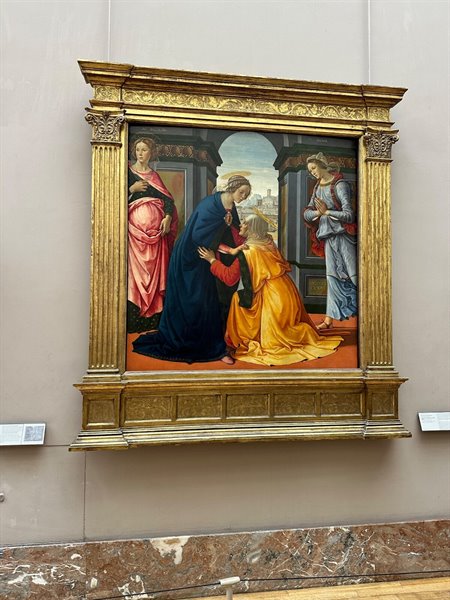 The Meeting of Anna and Joachim by Botticelli, enchanting at the Louvre.