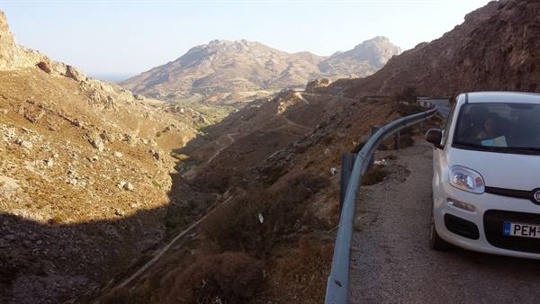 Travelling through the Greek mountains, curious about every bend.