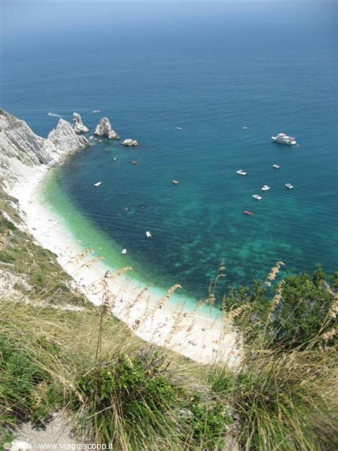 view of the beach of the two sisters