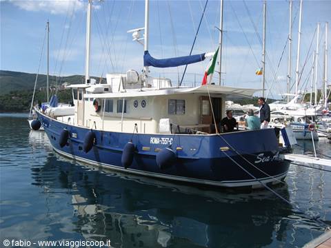 a yacht in the harbour