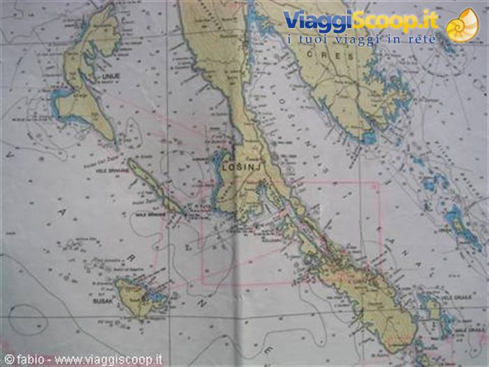 map of cres - lussino