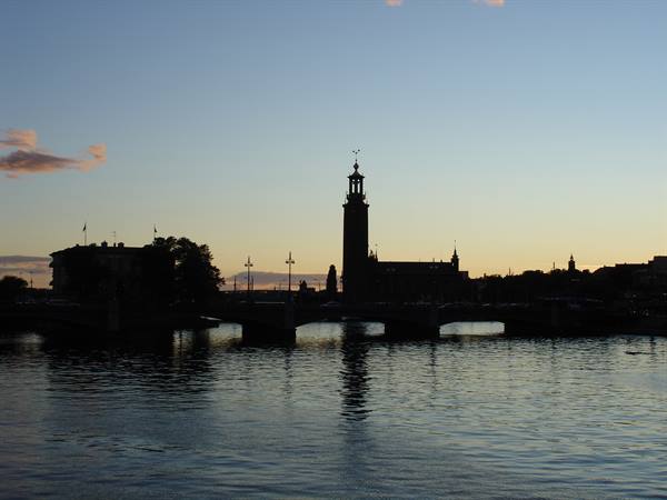 Sunset over the lake