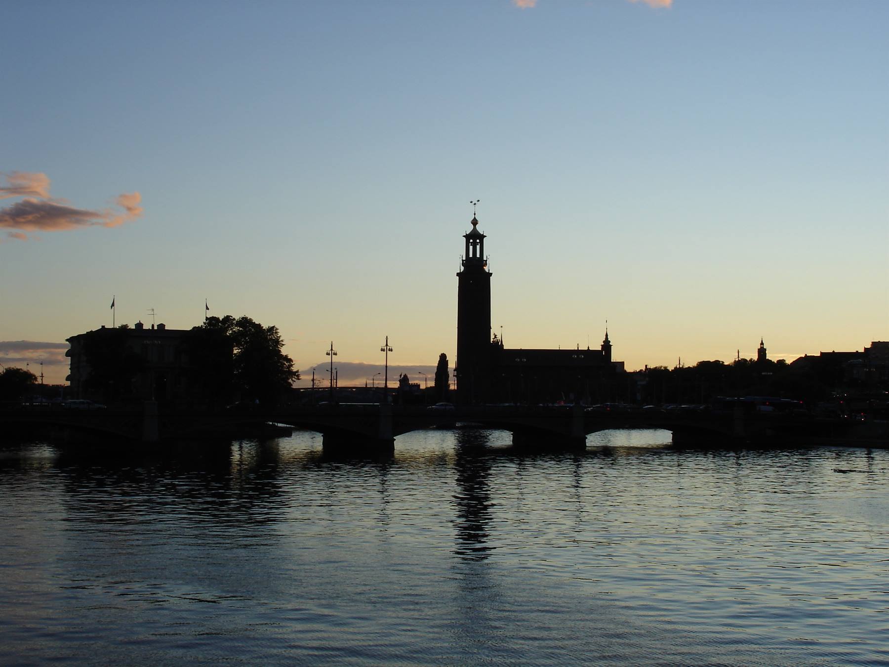 Sunset over the lake