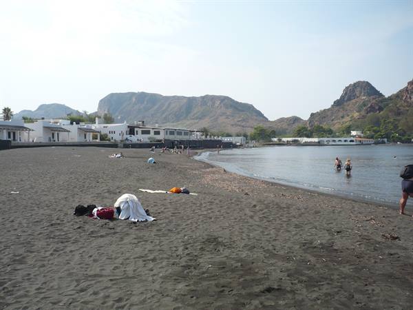 black beach on Vulcano