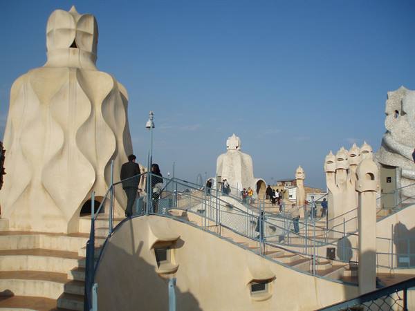 the roof of casa Pedrera
