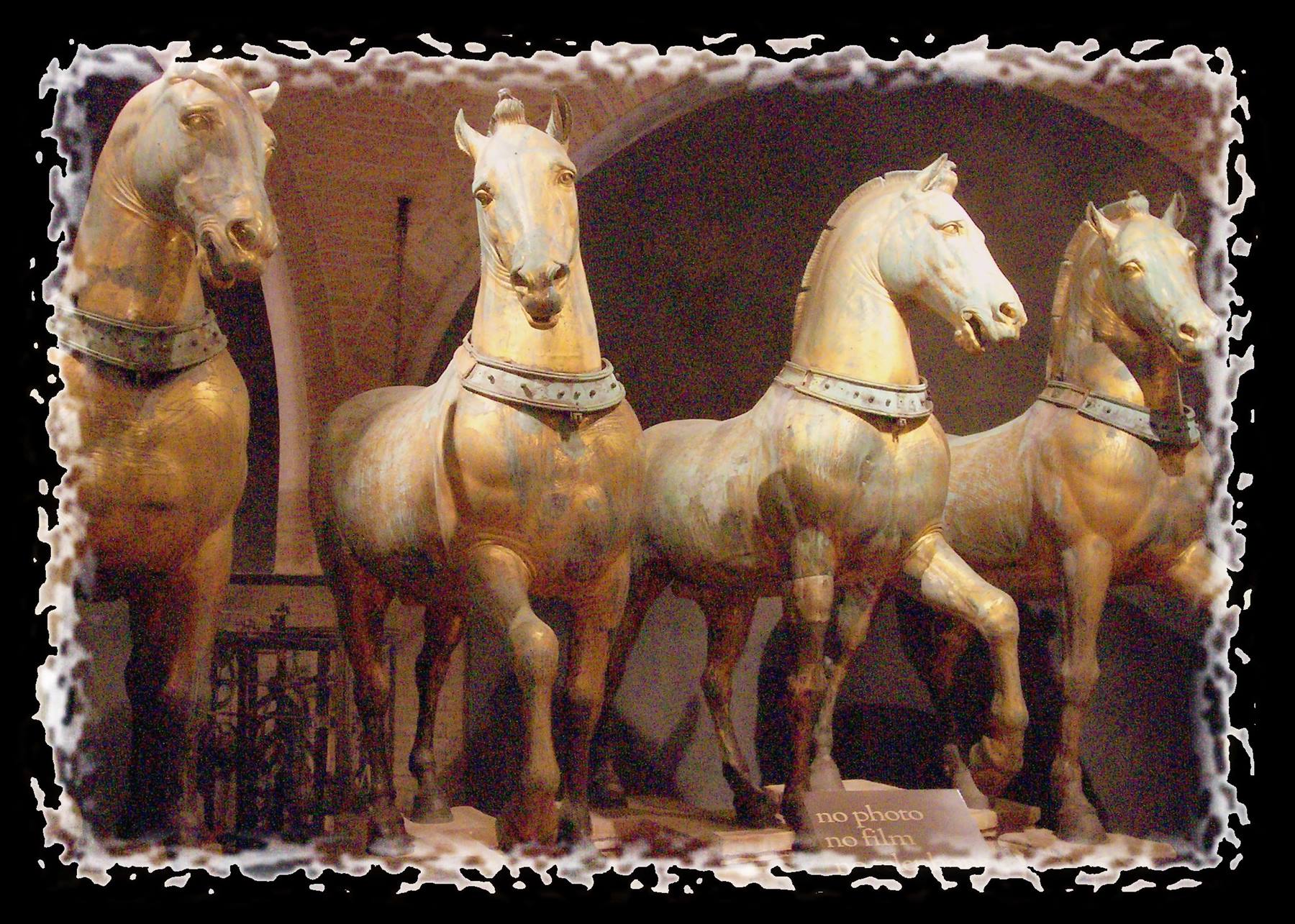 The four gilded bronze Horses of Saint Mark in Venice