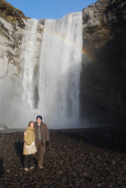 Skogafoss gives us a very colorful rainbow