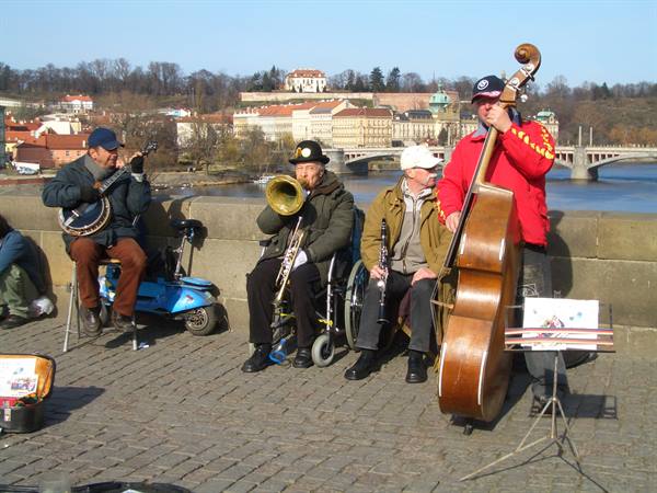 Local artists on Charles Bridge