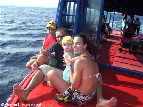 by boat to the desert island
