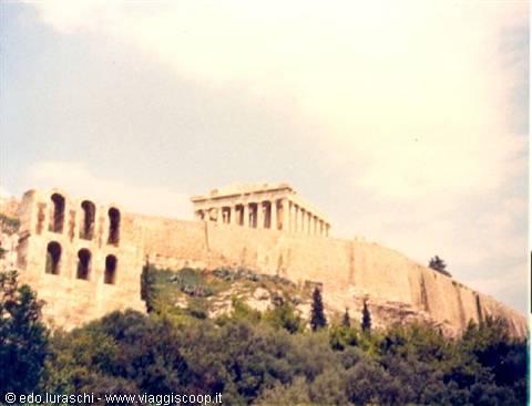 Acropolis closed for a strike (so photo from below)