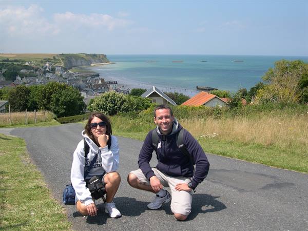 PANORAMIC VIEW FROM ABOVE ARROMANCHES (LOWER NORMANDY)