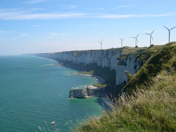 MILES AND MILES OF CLIFFS IN NORMANDY