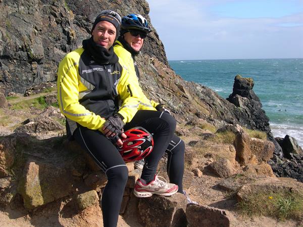 ME AND DAD AT KYNANCE COVE