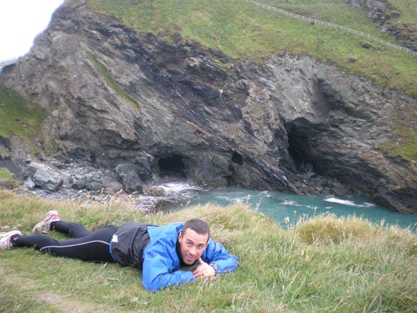 A  MOMENT OF RELAXATION AT TINTAGEL CASTLE