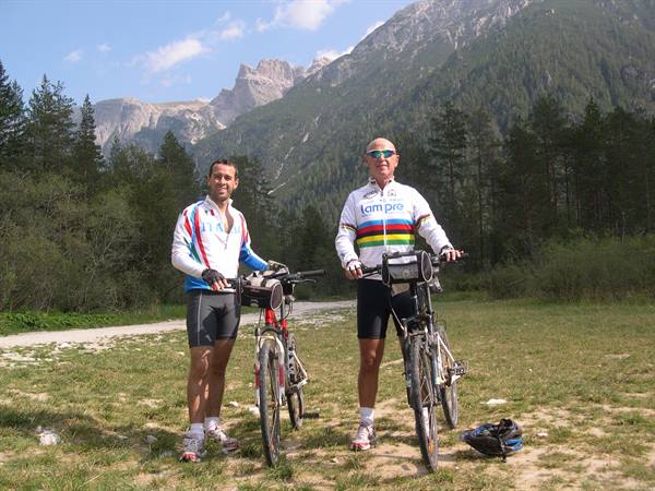 IN THE BACKGROUND THE HIGH MOUNTAINS OF VAL PUSTERIA