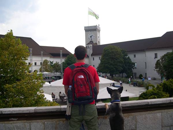ME AND LUCKY AT LJUBLJANA CASTLE