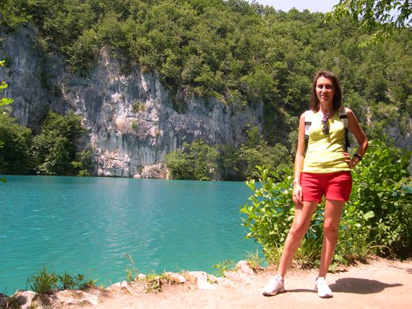 THE BLUE WATERS OF THE PLITVICE NATIONAL PARK