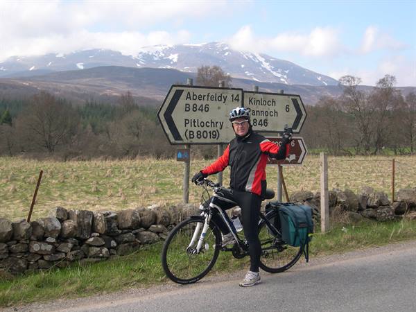 PHOTO ALONG THE ROUTE, SNOW IN THE BACKGROUND . . .