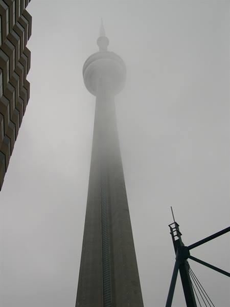 THE TORONTO SKYLINE WRAPPED IN FOG