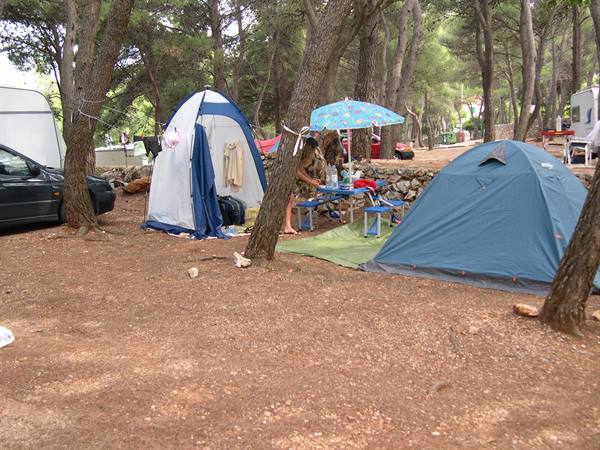 OUR TENT IN JELSA (HVAR)