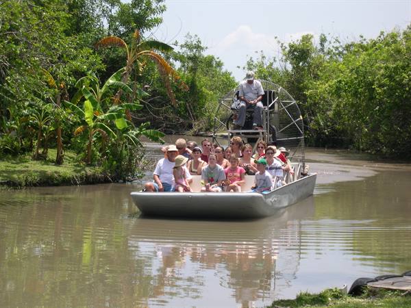 ON THE AIR BOAT AT FULL SPEED 