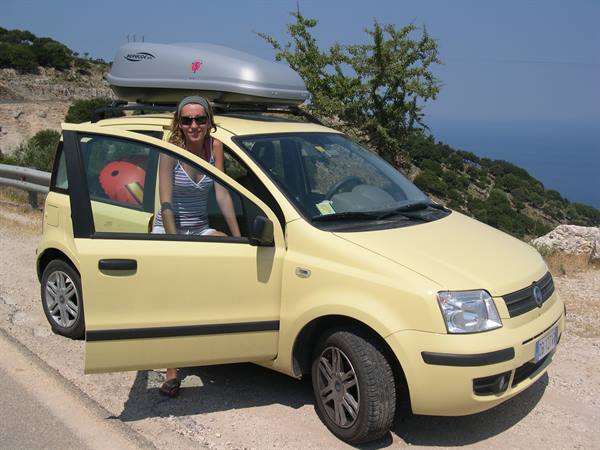 ON THE ROADS OF CEPHALONIA IN OUR LEGENDARY YELLOW PANDA