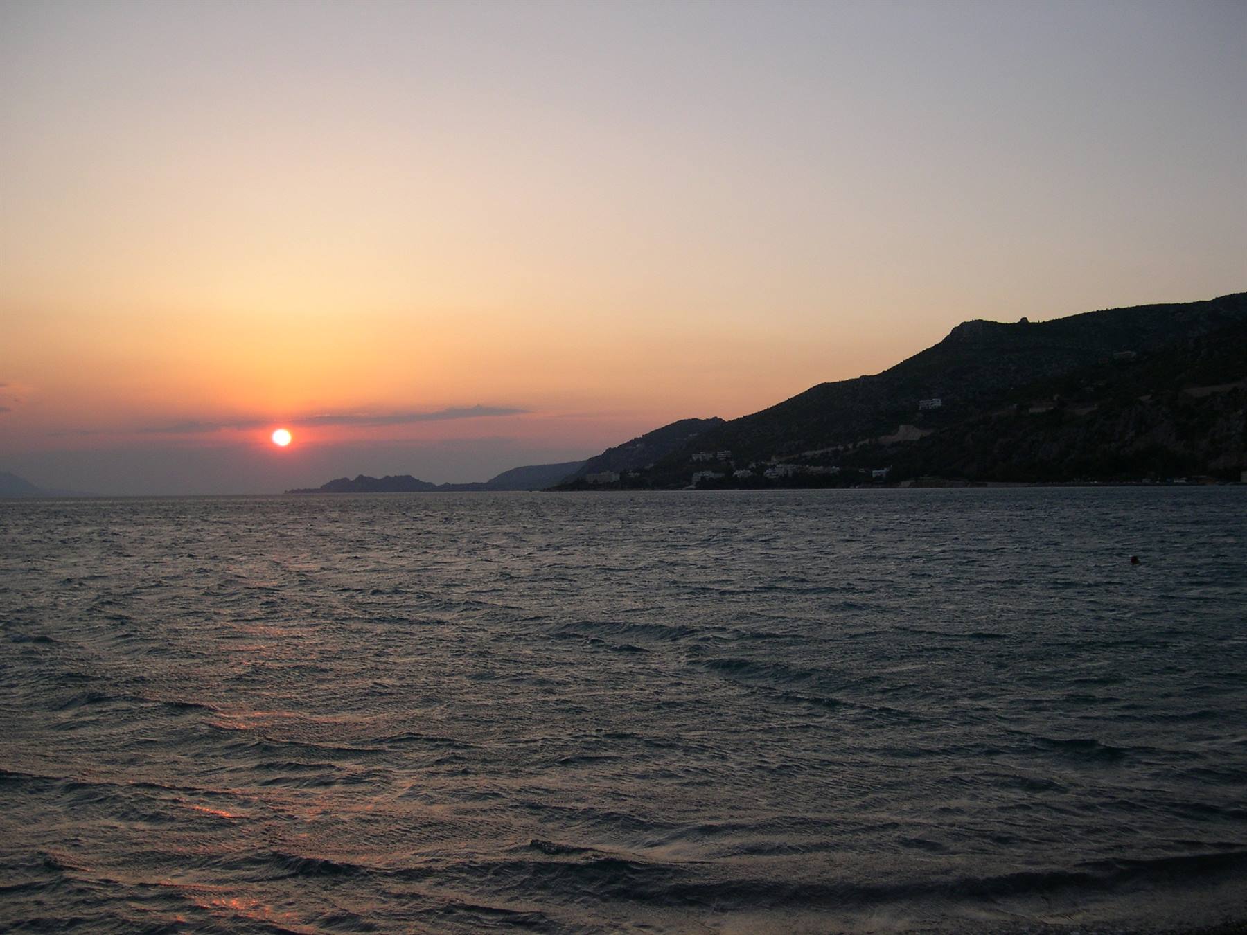 THE SUN SETS ON OUR STAY IN CORINTH AND LOUTRAKI