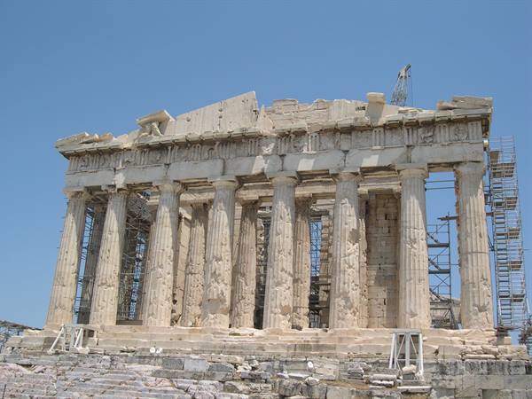 THE PARTHENON . . . UNDER RESTORATION