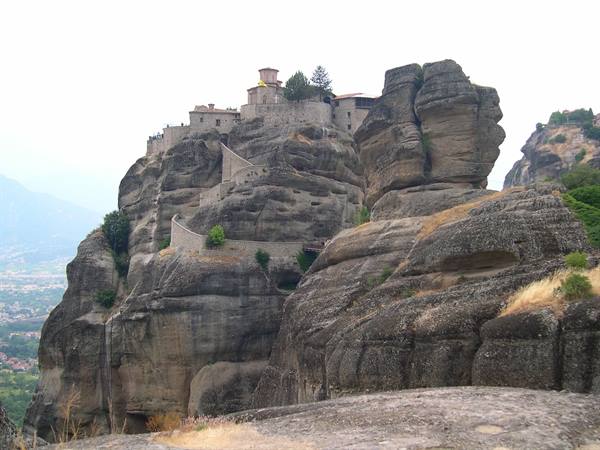CLIMBING UP TOWARDS THE MONASTERY