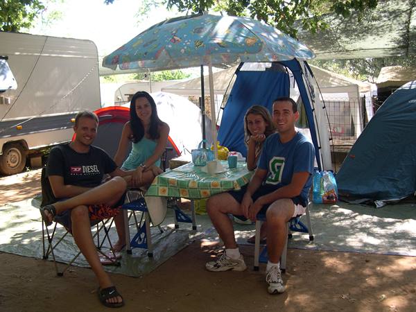 OUR SPOT AT THE SALINE CAMPSITE
