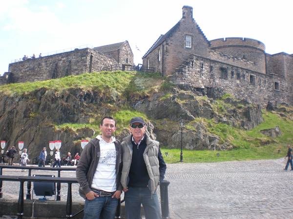 . . . AND IN THE BACKGROUND THE RUINS OF EDINBURGH CASTLE