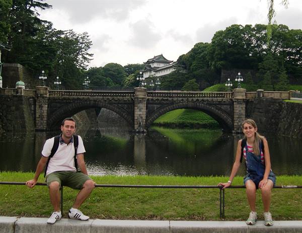 THE IMPERIAL PALACE OF TOKYO AND THE FAMOUS NIHONBASHI BRIDGE