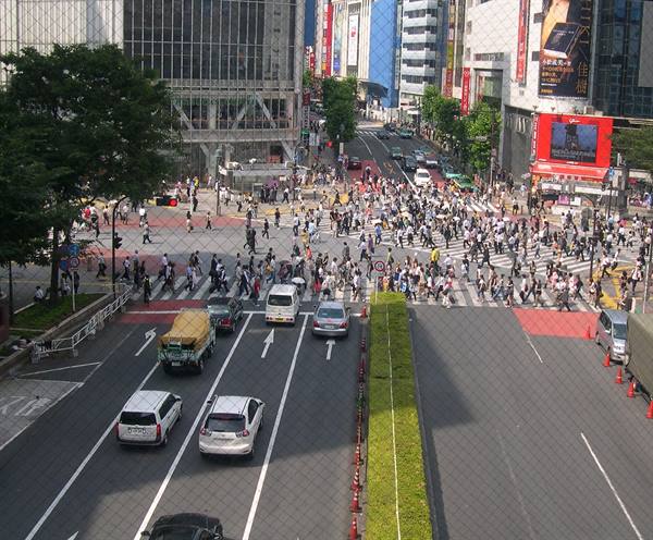 THE FAMOUS SHIBUYA CROSSING