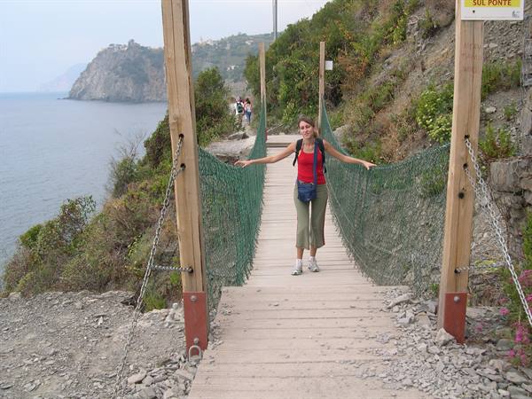 VALENTINA ON THE 'TIBETAN' BRIDGE . . . 