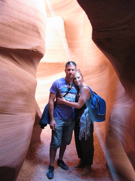 A beam of light in Antelope Canyon