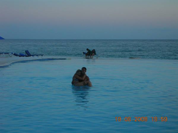 at the pool in the village