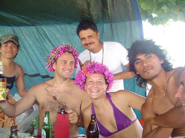 Meeting with the Polynesians in tahaa