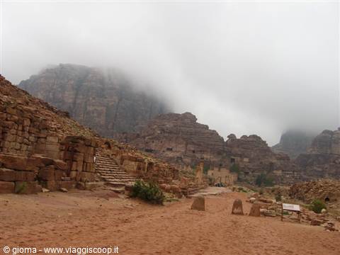 The fog shrouds the Monastery