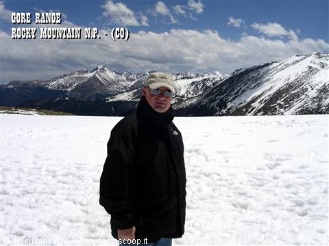 Man in black jacket on snow, Rocky Mountain National Park