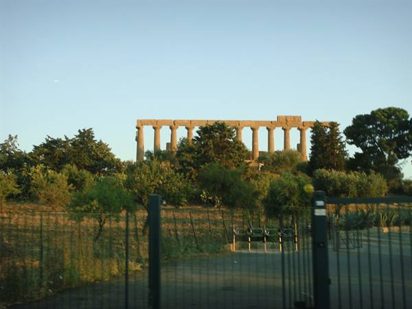 Temple of Hera at Agrigento's Valley of the Temples, columns glowing golden