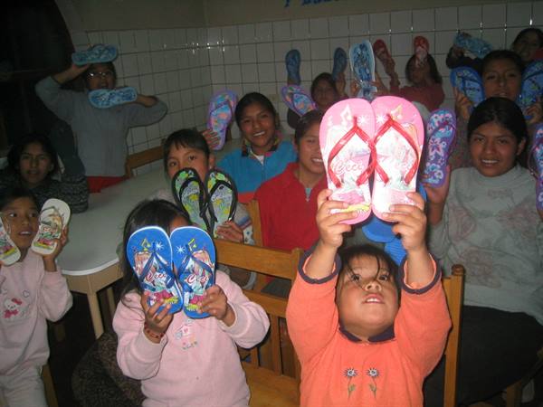 slippers for the girls of the orphanage
