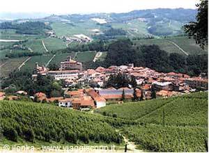 barolo city and the hill