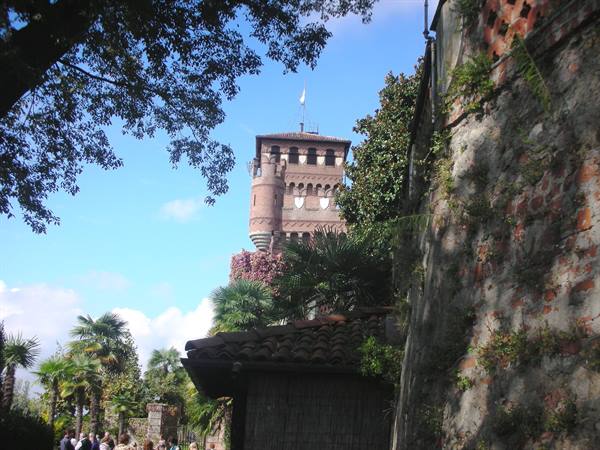 facade and turret of the castle of Mazzè