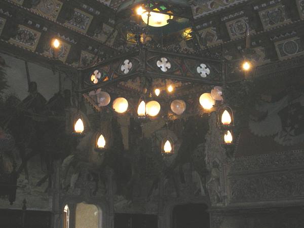 chandelier inner hall of the castle